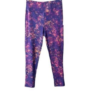 Body Glove Leggings Women Size XL Purple Multicolor 7/8 High Waist